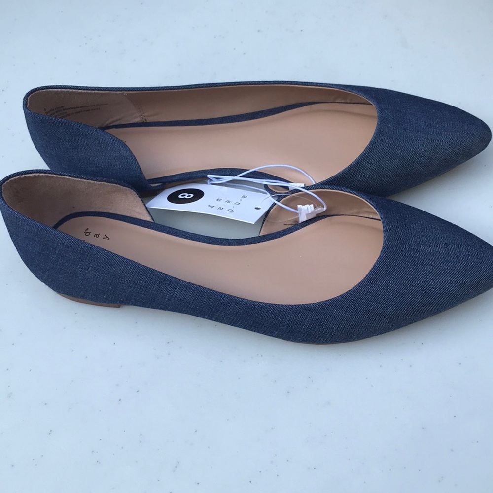 NEW ARRIVAL Blue denim flats - Picture 3 of 3